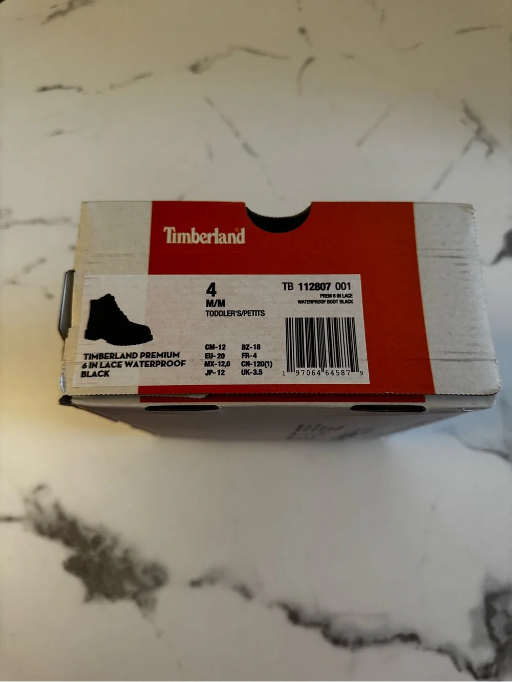 NEW Timberland Infant Black Lace-Up Ankle Boots